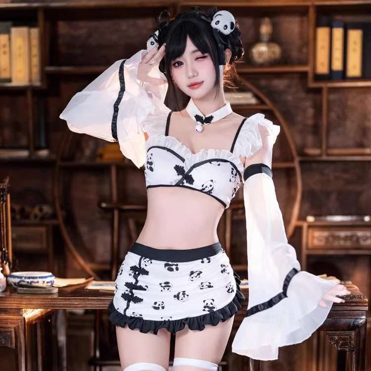 熊猫可爱中华娘女仆睡衣女佣制服