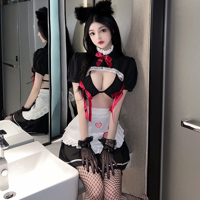 情趣女仆装 性感可爱女仆制服变装cos服女佣上衣围裙套装伪娘女装