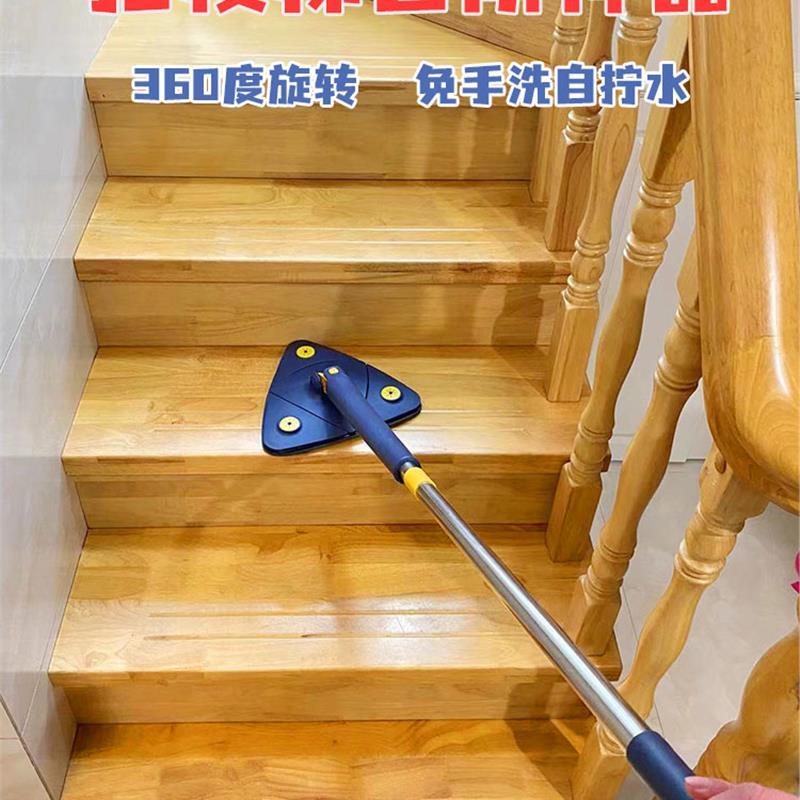拖楼梯道神器擦台阶专用拖把清洁打扫洗清理拖地拖布步梯踏步墩布