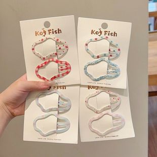 云朵发夹镂空刘海前额卡子新款 后脑勺发卡bb夹子头饰春夏云朵夹