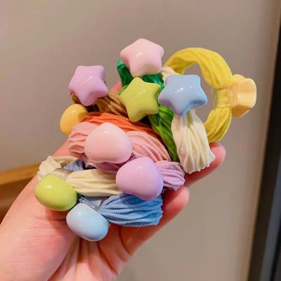 儿童糖果色毛巾圈女扎马尾