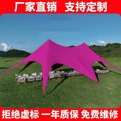 2026新款天幕帐篷户外露营新型双峰三峰超大天幕布大型遮阳棚