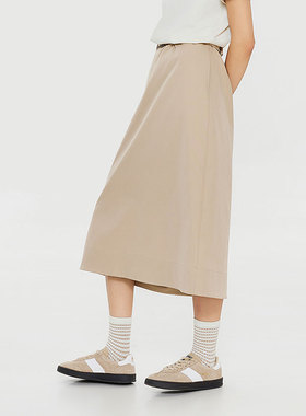 Kappa卡帕女裙春季新款复古运动休闲A字工装半身裙K0E22QQ10