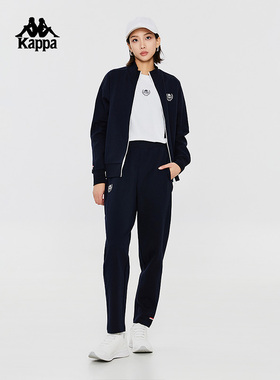 Kappa卡帕女装春季新款时尚运动立领休闲针织开衫K0E22WK01