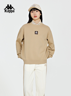 Kappa卡帕女夏季新款简约运动纯色百搭圆领套头衫K0D82WT70