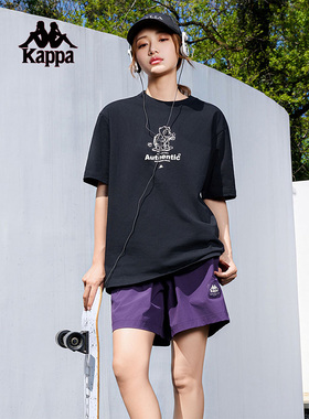 Kappa卡帕男款女款短袖新款夏季运动休闲短袖T恤K0EX2TD83D