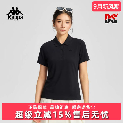 Kappa卡帕女装2026秋季新款纯棉宽松运动休闲短袖POLO衫K0G62PD74