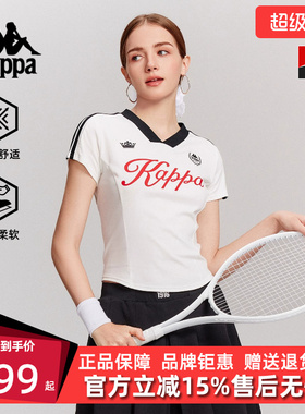 Kappa卡帕女装2025秋季新款运动休闲简约百搭短袖T恤K0F62TD02