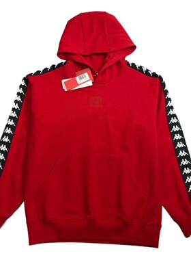 Kappa卡帕男装女装春季新款舒适休闲串标小老虎套头帽衫KAB0KT09