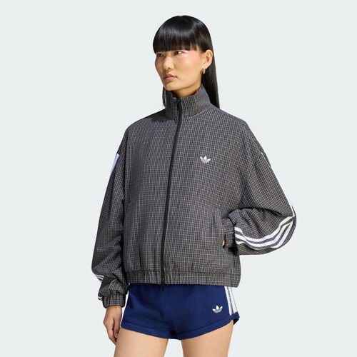 Adidas阿迪达斯三叶草女装2026秋季新款CHECKS TT运动外套LD5339
