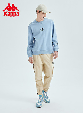 Kappa卡帕男装春季新款运动休闲舒适百搭时尚针织套头衫K0D12WT06