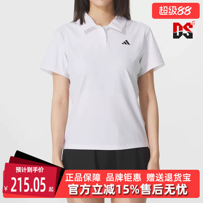 Adidas阿迪达斯女装2025秋季新款运动休闲百搭短袖POLO衫JZ4925