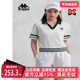 Kappa卡帕新款 撞色T恤K0E42PD02D V领半袖 女复古短袖 POLO衫