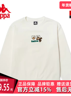 Kappa卡帕女装冬季新款舒适运动休闲加绒圆领卫衣K0C82WT74