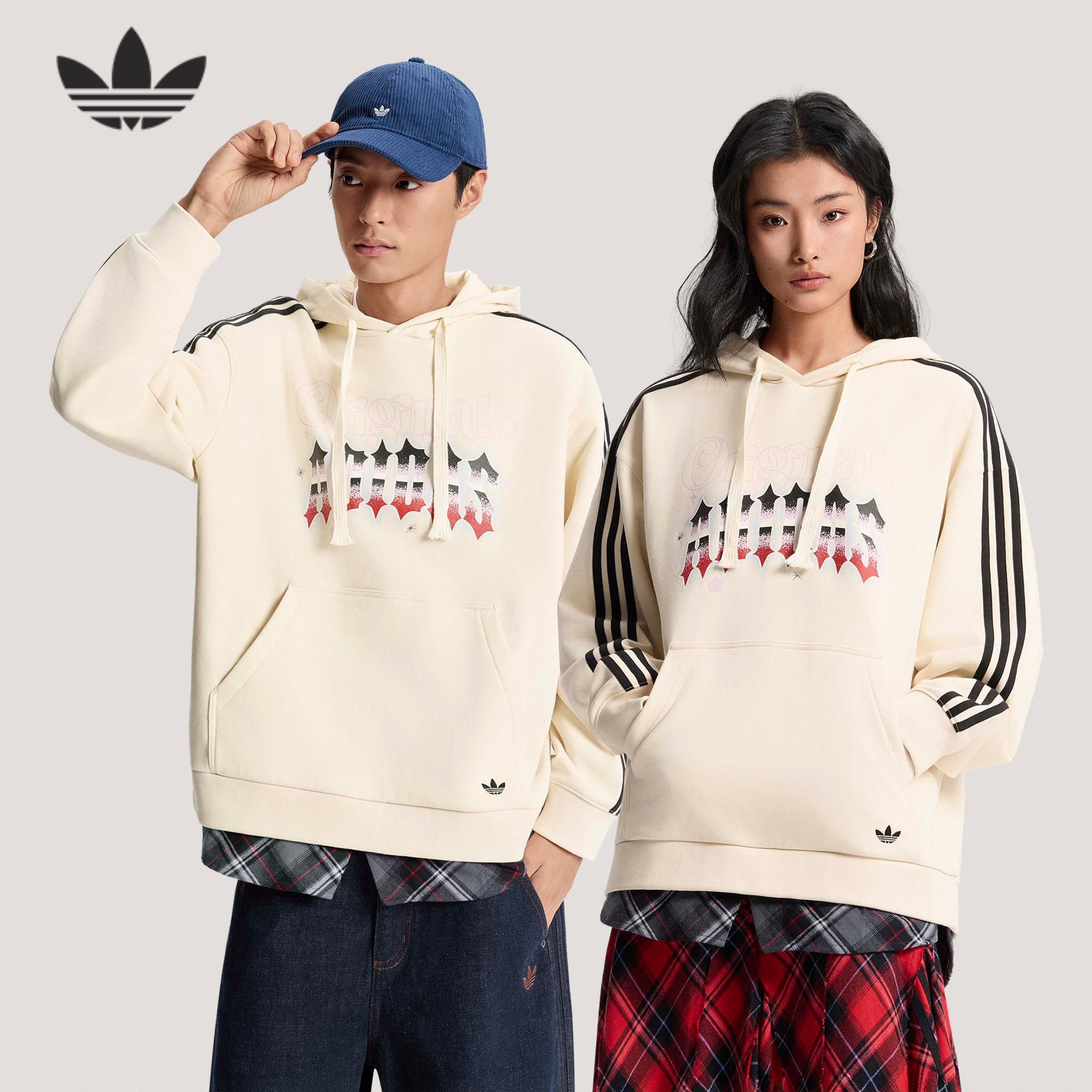 Adidas阿迪达斯三叶草男女同款2026新款VDAY HDY U运动卫衣KT6374图片