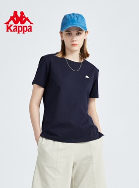 Kappa卡帕女装夏季新款透气舒适运动休闲圆领短袖T恤K0C42TD15