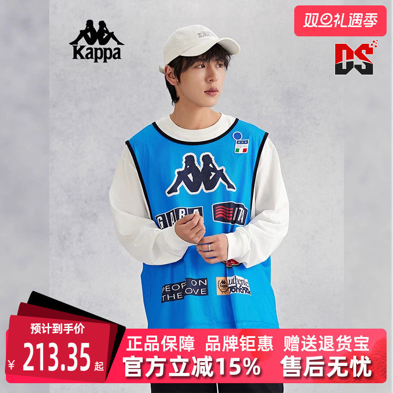 kappa卡帕无袖男运动休闲背心