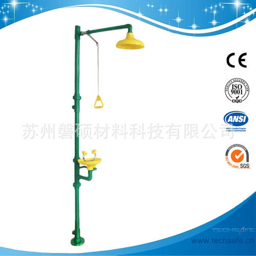 磐硕ABS复合式喷淋冲淋紧急洗眼器可加脚踏板洗眼器-SH812