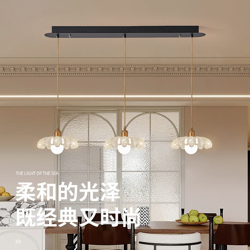 餐厅吊灯网红爆款法式轻奢水晶感新型创意个性饭厅餐桌吧台灯