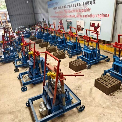 brick making machine出口小型半自动免烧空心制砖机空心转制砖机