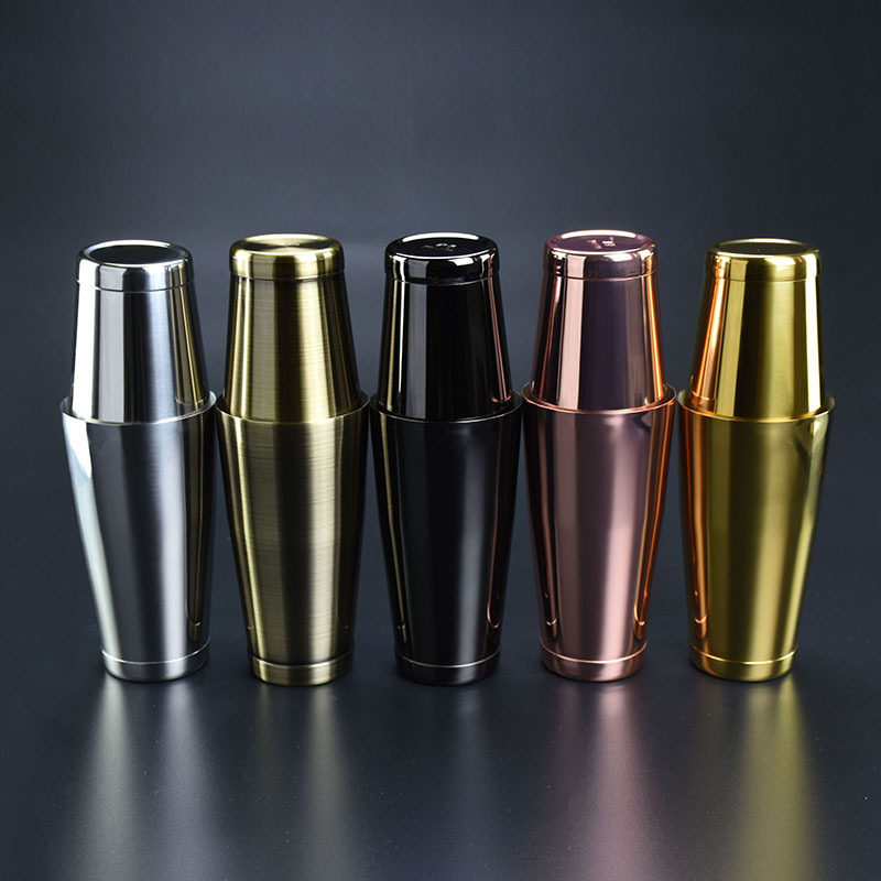 NBT加底波士顿摇酒壶套 摇酒器波士顿调酒器调酒厅杯两件套