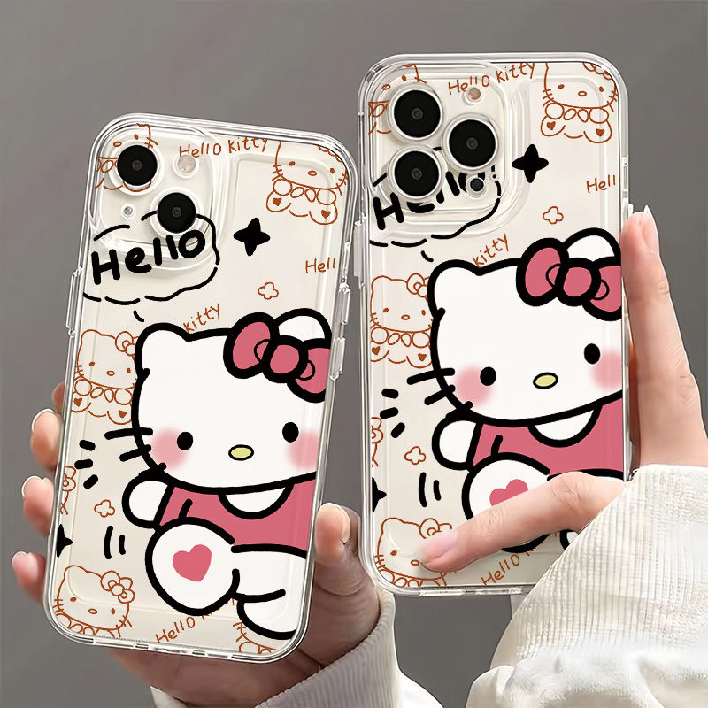 可爱猫咪适用苹果15pro手机壳iPhone14plus高级感13/12/11少女max小米10透明华为mate60荣耀90红米k50p40外壳