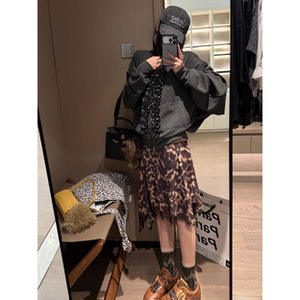 新品时尚潮流高端女装蕾丝雪纺中裙半身裙08725