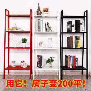 书架置物架卧室落地多层收纳架家用客厅简易书架铁艺省空间储物架
