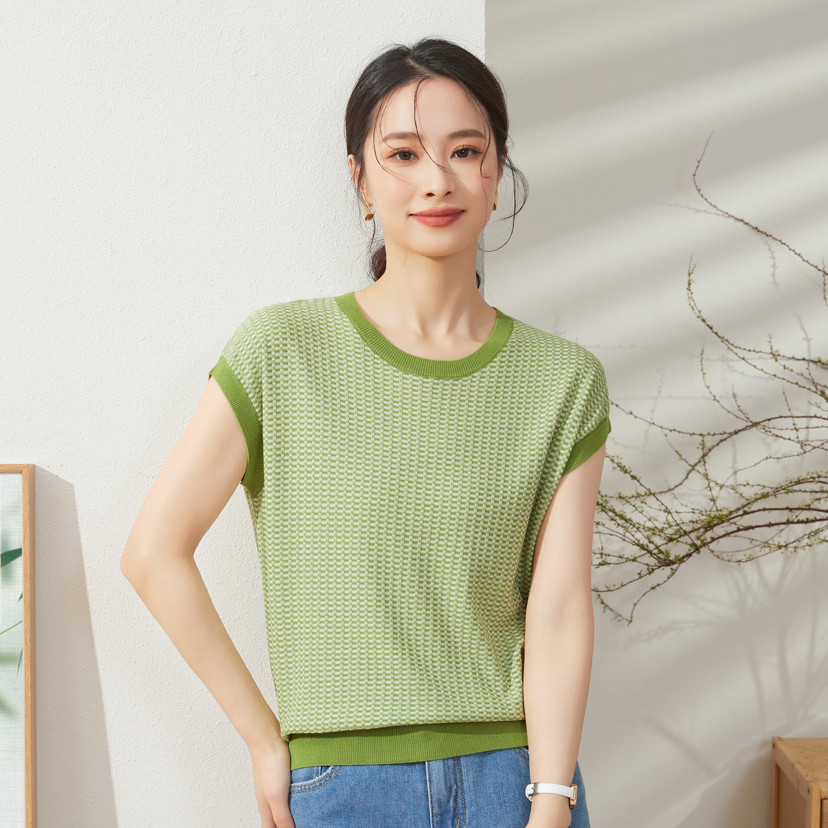 莱赛尔针织上衣SPRINGBAMBOO