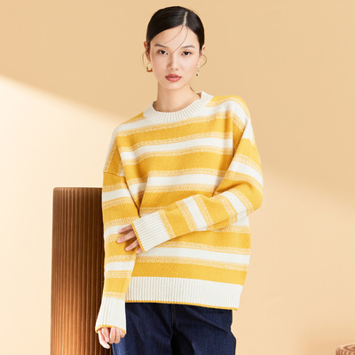 春竹羊毛衫套头圆领打底衫毛衣