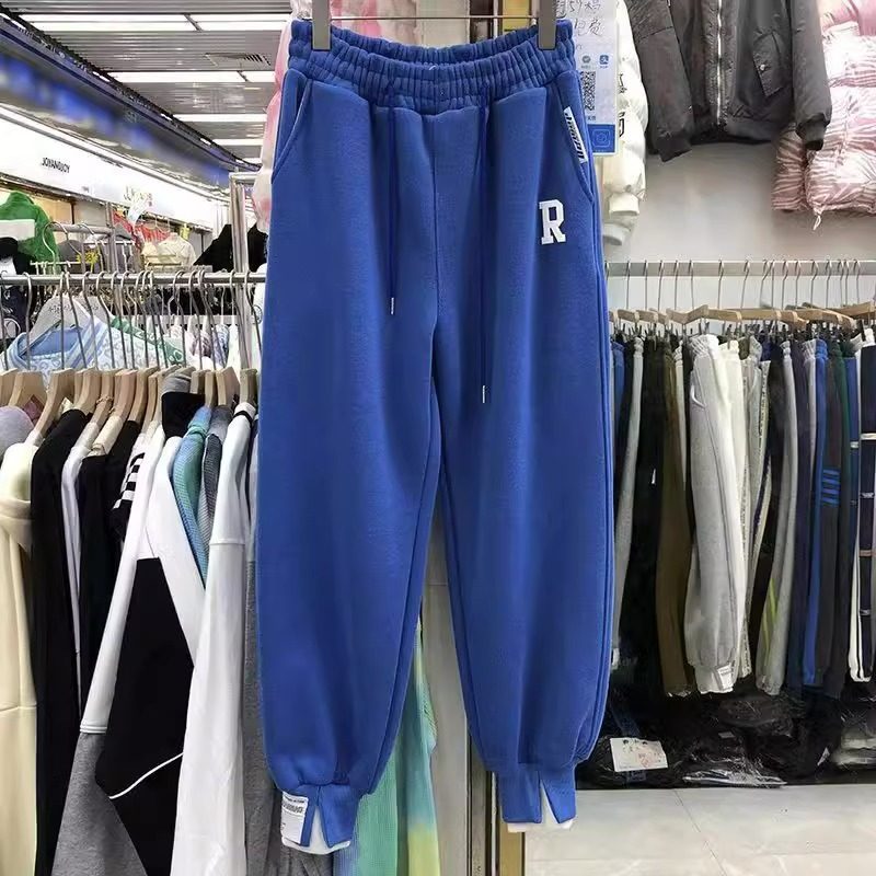 特大码300斤休闲裤子男女春秋新款学生高街宽松显瘦束脚哈伦裤潮2,男装,休闲裤,淘宝优惠券,粉丝福利购,淘宝优惠卷