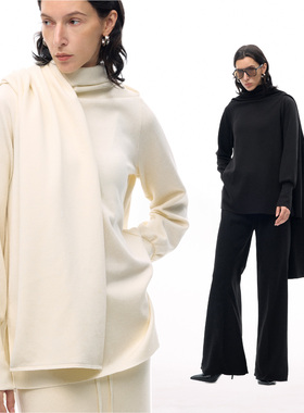 ISSIofficial*自带围巾假两件「多造型」上衣