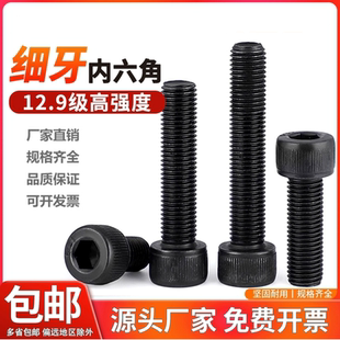 12.9級(jí)細(xì)牙內(nèi)六角螺絲高強(qiáng)度細(xì)紋細(xì)扣M18X2M20X2M24X2M30X2M36X2