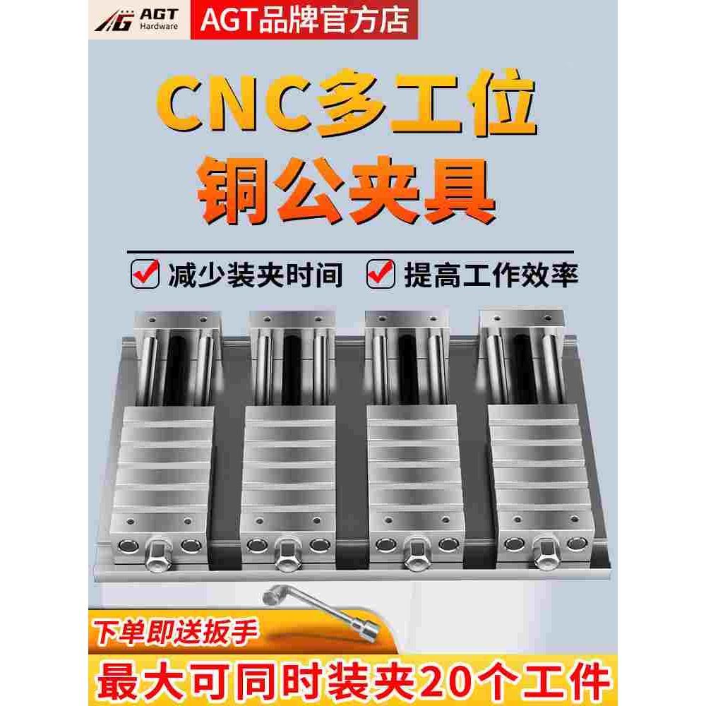 AGT多工位铜公夹具cnc数控加工中心电脑锣台钳虎钳批士平口钳夹具