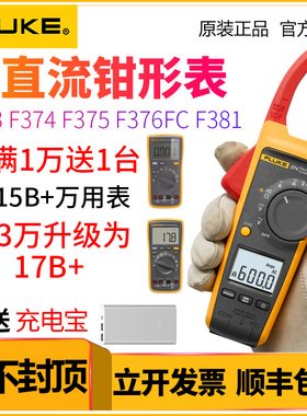 福禄克交直流钳形表fluke 376FC 374 375 373FC F381 377电流钳表