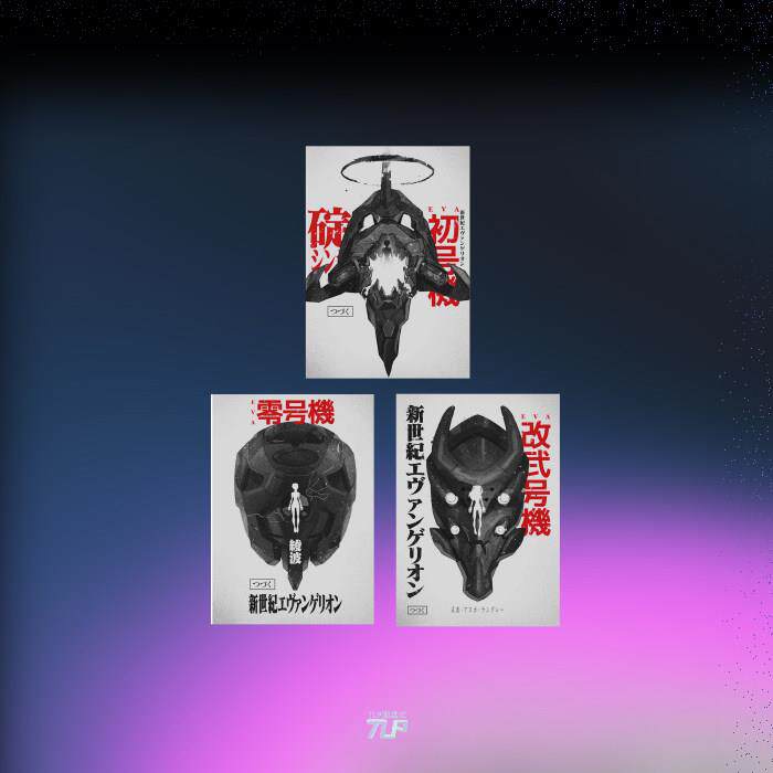 TLP反光车贴 新世纪福音EVA0号机初号机二号机绫波丽明日香贴纸
