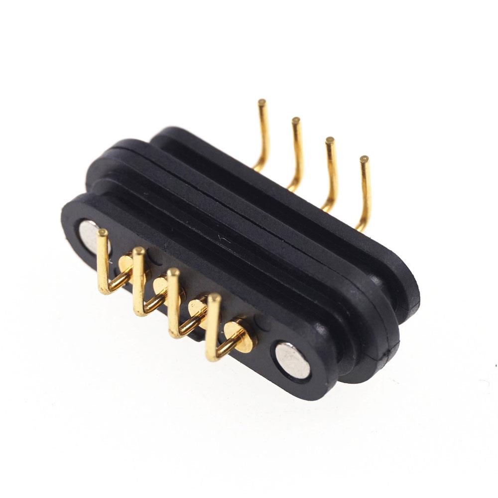 4 pin 磁吸弹簧顶针90度弯针2.5mm间距电流2.0A 36V