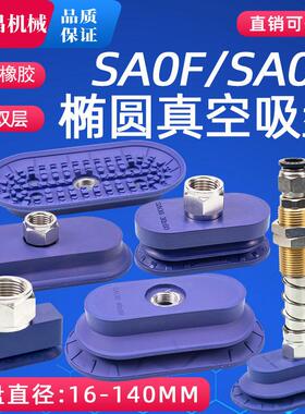 施迈茨机械手真空吸盘长条椭圆型工业气动强力吸嘴SAOF/SAOB 系列