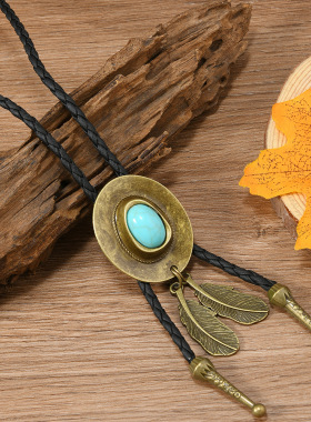 复古风项链波洛领带西部牛仔风