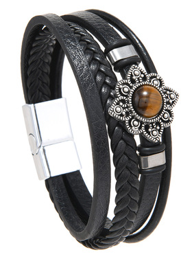 欧美复古风手链合金花朵造型