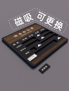 磁吸可更换人员去向牌定制办公室员工寝室工作人员告知牌领导在岗