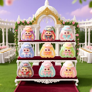 绅士兔娃植绒萌粒摆件卡通可爱桌面装饰品潮玩公仔创意小礼品批发