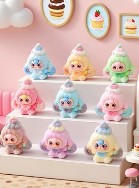植绒甜点娃娃萌粒摆件可爱卡通桌面装饰品潮玩公仔创意小礼品批发