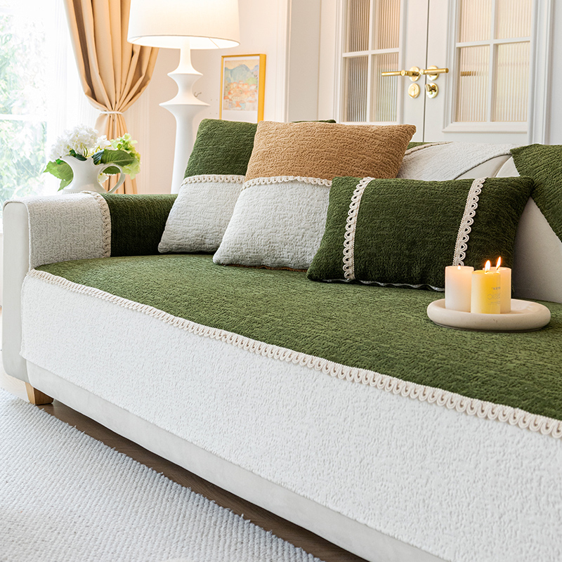 法式奶油风沙发垫四季通用防滑坐垫子2024新款高级感直排沙发盖布