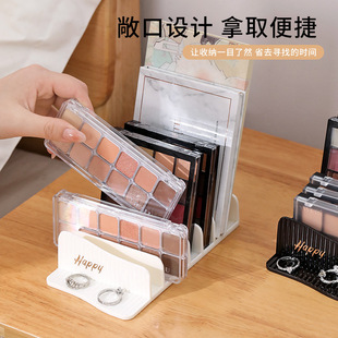 家用粉饼分隔格亚克力纯色桌面彩妆腮红化妆品置物架眼影盘收纳盒