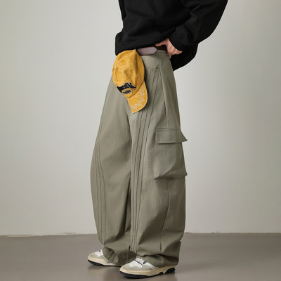秋季款美式复古工装休闲裤