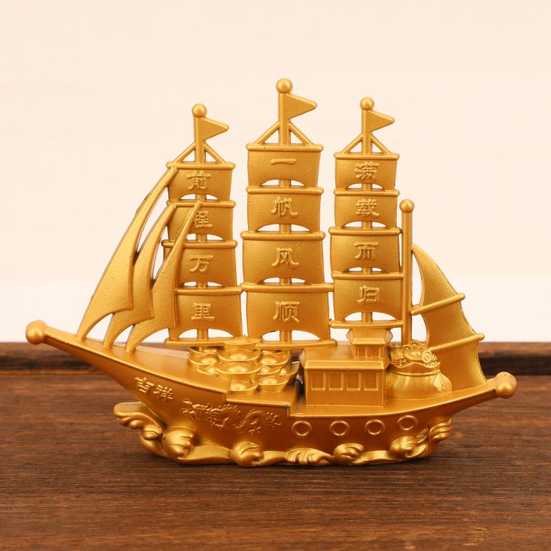一帆风顺帆船办公室玄关客厅摆件