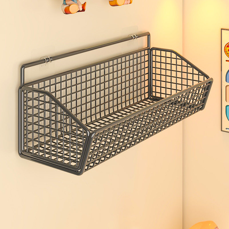免打孔墙上置物架床头挂篮悬挂式大学生宿舍收纳架子床边零食挂架