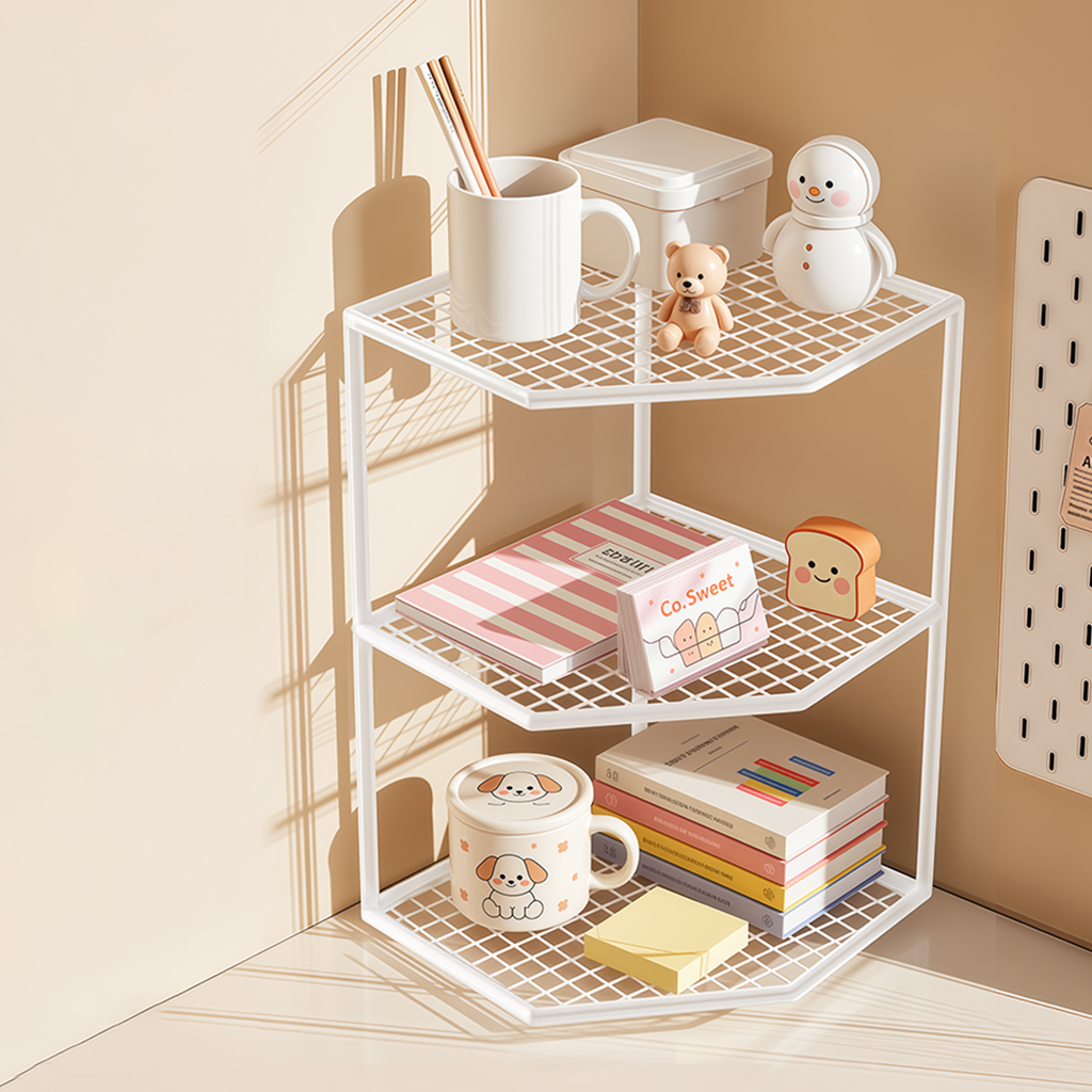 办公桌台面免安装柜内分层置物架