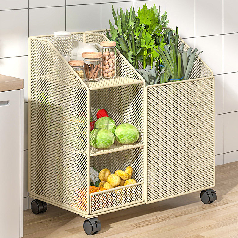 厨房置物架落地多层蔬菜篮子家用零食水果葱姜蒜收纳架带轮小推车,厨房/烹饪用具,厨房置物架/置物柜/角架,淘宝优惠券,粉丝福利购,淘宝优惠卷